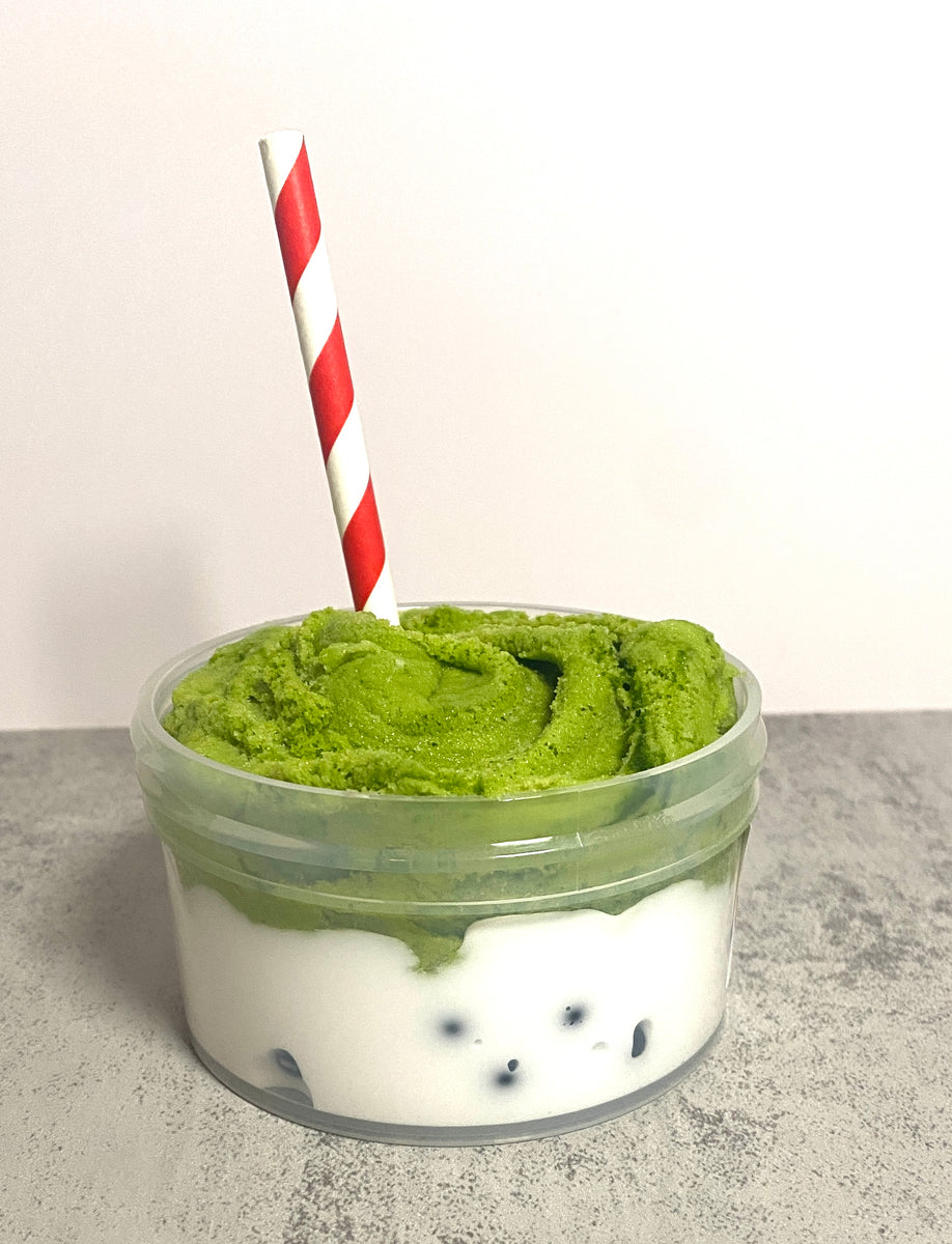 Cloud Cream, Matcha Bubble Milk Tea | Lemons and Slimes