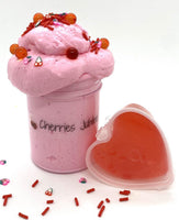 cherry slime, fruit scented slime