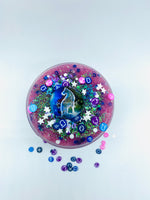 8 oz Custom Zodiac Slime with Charm, Glitter, Clear Slime