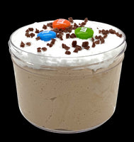 chocolate scented slime, dessert cloud cream slime