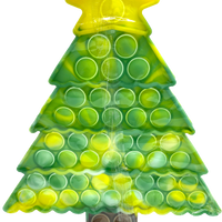 Marbled Christmas Tree Pop It, Popper, Stocking Stuffer