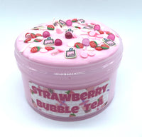 Thick and Glossy Slime, Strawberry Bubble Tea