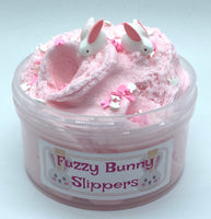 6 oz Cloud Dough Slime, Fuzzy Bunny Slippers