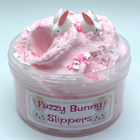 6 oz Cloud Dough Slime, Fuzzy Bunny Slippers