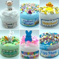 6 oz Cloud Dough Slime, Fuzzy Bunny Slippers