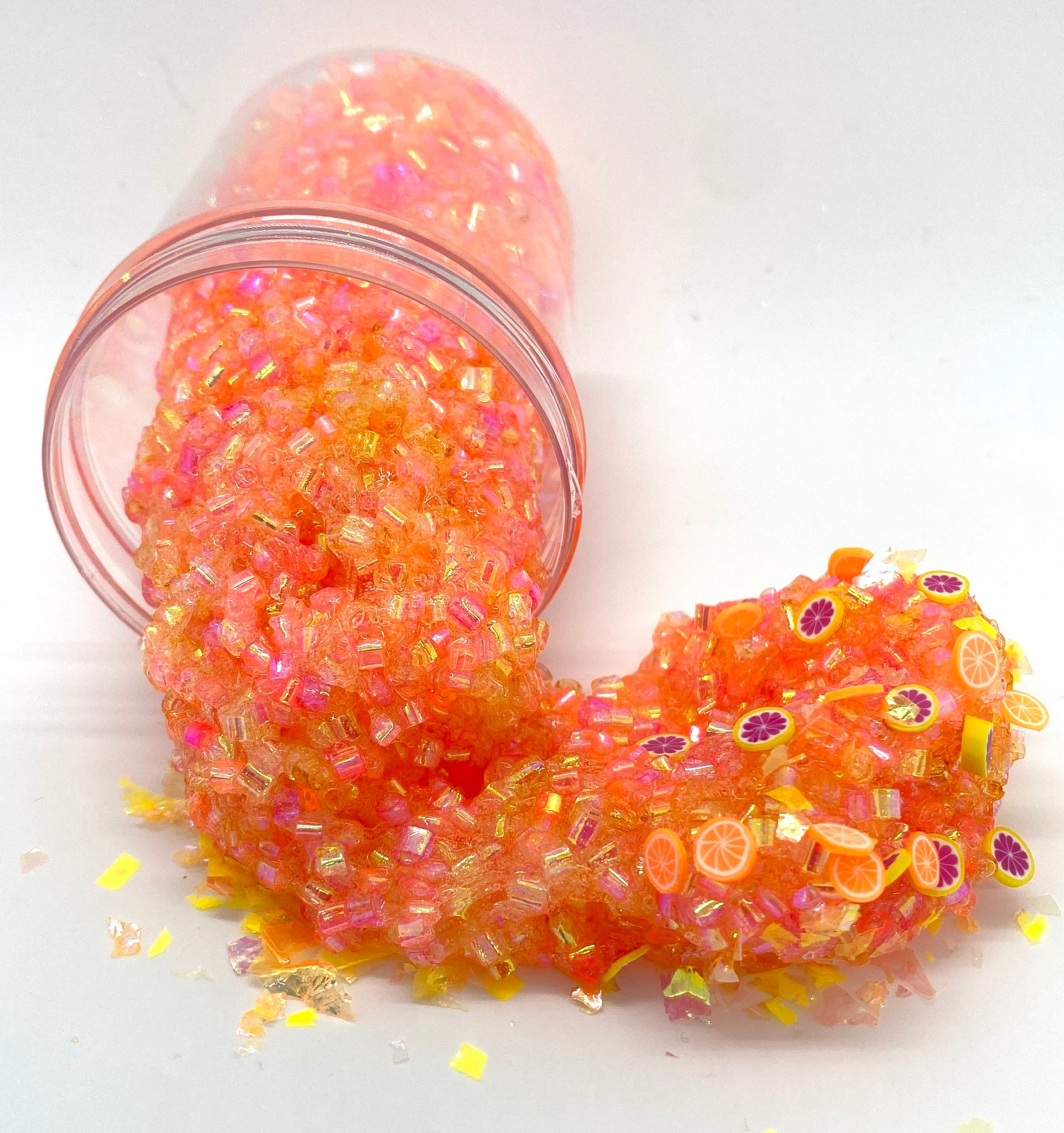 Grapefruit Refresher Handmade Bingsu sugar Bead Slime – Hoshimi Slimes LLC