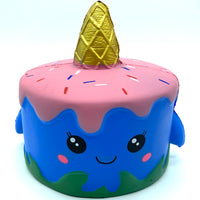 narwhal cake squish toy