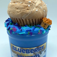 Fluffy, DIY Butter Slime, Blueberry Muffin
